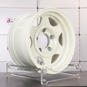 Jantes en alliage vintage à 6 branches, couleur blanc crème, à pétales ronds, <span class=keywords><strong>15</strong></span>, 16, 17 <span class=keywords><strong>pouces</strong></span>, 5x139.7, 6x139.7, à déport profond, compatibles avec les camions 4x4 et les Wrangler - Product Image 1