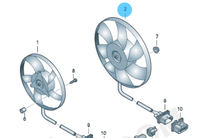 Nuevo Motor de ventilador de refrigeración de radiador de fabricante de piezas de automóviles de alta calidad para VW Golf Jetta para EOS Audi A3