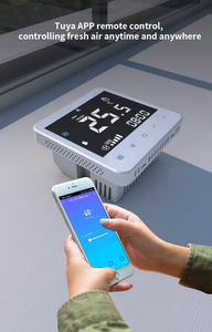 Ac 220V Wifi nhiệt cho sàn hệ thống sưởi ấm tuya App kiểm soát RS485 cuộn dây Quạt đơn vị điều khiển - Product Image 5