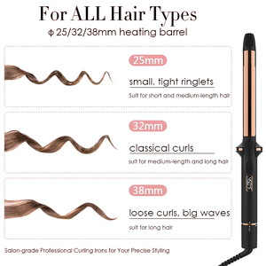 Nouvelle technologie, fer à friser à double PTC à chauffe rapide, fer à friser en tourmaline LCD <span class=keywords><strong>25</strong></span> <span class=keywords><strong>mm</strong></span> avec clip, fer à friser électrique pour salon de coiffure - Product Image 4