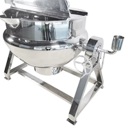 Chaudière industrielle en acier inoxydable HUNDOM pour la cuisson de confitures, mélangeur de bouilloire de cuisson, fabricant de soupe industrielle au gaz