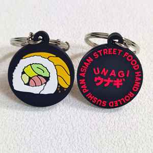 Custom Design 2D Soft PVC Rubber <b>Keychain</b> with Silk Screen Printed Logo <b>Personalized</b> 3D Custom Shape Key Ring for Events - Product Image 1