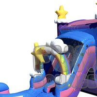 Parc aquatique gonflable 2 voies Unicorn Combo, utilisation humide et sèche, en PVC, capacité supérieure à 10 personnes