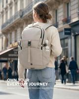 Sac à dos pour ordinateur portable de voyage 30L, pour le travail et les affaires |   Sac pour ordinateur portable 15,6 pouces et tablette 12,9 pouces, imperméable, durable, avec fermeture éclair YKK en RPET