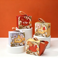 Boîte cadeau de luxe pour mariage, boîte d'emballage personnalisée pour chocolats et bonbons, boîte cadeau en papier rouge et or pour les cadeaux de fête