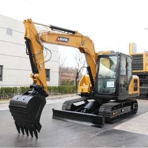 รถขุดดินดีเซลราคาประหยัด 8 ตัน แบบตีนตะขาบ เครื่องยนต์ไฮดรอลิก สำหรับงานก่อสร้าง รถขุดขนาดใหญ่ - Product Image 1