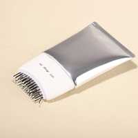 Tube vide personnalisé blanc argenté 100 ml, emballage écologique, applicateur de massage en silicone pour crème blanchissante pour le cou