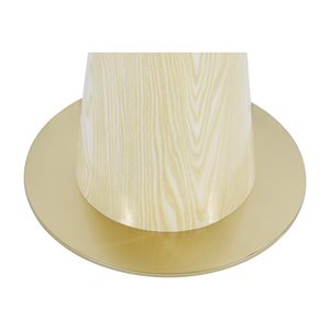 Basso profilo squisito titanio trafilatura diritta telaio venatura del legno a forma di colonna di colore in acciaio inox piedini da tavolo - Product Image 3