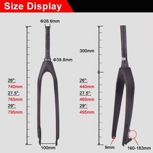 SeeMore Fourche VTT à frein à disque rigide <span class=keywords><strong>TOSEEK</strong></span> 1-1/8 ''26/27.5/29'' 3K T800 entièrement en fibre de carbone - Product Image 3