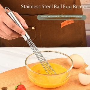 Batidor de Huevos de Acero Inoxidable con Bola de Acero, Dispositivo para Batir Crema, Batidor de Huevos de Acero Inoxidable con Bola de Vidrio de 8 Líneas - Product Image 5
