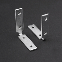 Support d'angle fixe en acier en forme de L à 90 degrés, connecteur en plaque de zinc, support pour panneau de bois, poignée de profil, armoires, cuisine, maison, bureau