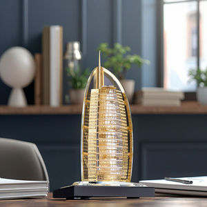 Fatto a mano personalizzato 3D cristallo dorato <span class=keywords><strong>Burj</strong></span> <span class=keywords><strong>Al</strong></span> arabo modello di Hotel unico artigianato da costruzione - Product Image 5