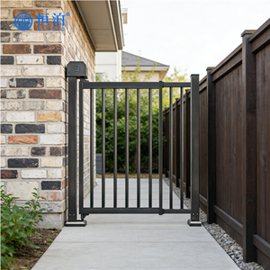 Nouvelle conception de porte de jardin en alliage d'aluminium, petite porte de sécurité pour cour latérale, petite porte battante pour villa, entrée de cour - Product Image 6