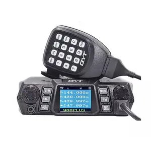 QYT KT-980PLUSハイパワー75W(VHF)/55W(UHF) デュアルバンドクワッドスタンバイベースモバイルラジオアマチュアトランシーバーカーラジオHAMKT980PLUS