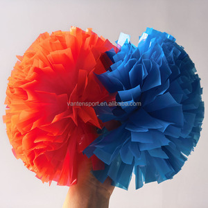 Pompons de cheerleading professionnels bleu roi foncé de 4 pouces, <span class=keywords><strong>deux</strong></span> couleurs mélangées, pompons de compétition pour l'école et la promotion - Product Image 5