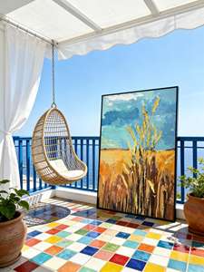 Peintures décoratives modernes à texture de sable, décoration de <span class=keywords><strong>salon</strong></span>, peintures à l'huile, décoration de salle de lecture - Product Image 1