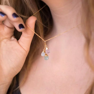 Collar con abalorio de piedra Natural de árbol de la familia, regalo para el día de la madre, piedra Natural, bohemio - Product Image 5