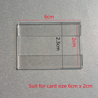 6X2เซนติเมตรล้าง T0.12cm โฆษณากระดาษป้ายชื่อผู้ถือบัตรแสดงโปรโมชั่นฉลากพลาสติกอะคริลิผู้ถือติดผนังคริลิค