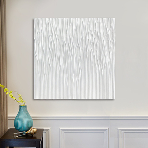 Handmade hiện đại trừu tượng vải tường nghệ thuật kết cấu đơn giản trang trí nội thất sơn dầu với dòng chủ đề động vật vẽ tay - Product Image 5