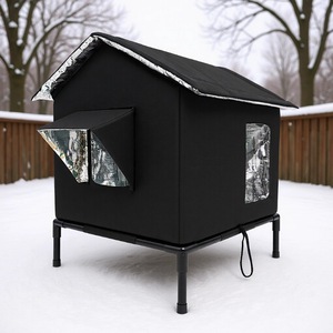 Tente pour chat imperméable et isolée, amovible, lavable, facile à nettoyer, design surélevé, abri pour <span class=keywords><strong>animaux</strong></span> de compagnie, résistant au froid, chaud - Product Image 1