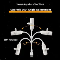 Mini projecteur d'étoiles USB, lumière LED réglable à 360°, lampe d'ambiance pour chambre à coucher, lumière romantique pour anniversaire