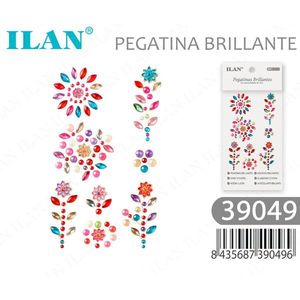 Adesivo con strass Ilan, bouquet floreale multicolore, modello 39049 - Product Image 3