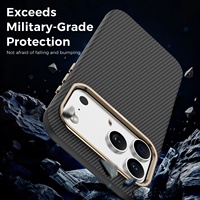 Coque de téléphone portable pour 17 Pro Max, design animal, motif fibre de carbone, aspiration magnétique, protection anti-chute, protection de l'objectif