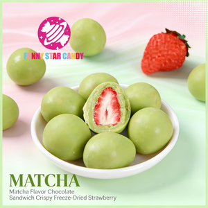 شوكولاتة مركبة بالفواكه بالجملة، وجبات خفيفة، شوكولاتة بالكاكاو والماتشا، حلوى شوكولاتة بالحليب والفراولة المجففة بالتجميد - Product Image 3