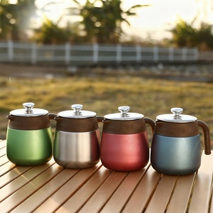 Thermos isotherme en titane à double paroi personnalisé de 700 ml, pot de camping en acier inoxydable, flacons isothermes, <span class=keywords><strong>théière</strong></span>, bouilloire avec <span class=keywords><strong>infuseur</strong></span> - Product Image 3