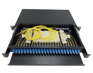 Panneau de brassage fibre optique coulissant monté en rack <span class=keywords><strong>FFTH</strong></span> 12/24/48/96 ports - Product Image 1