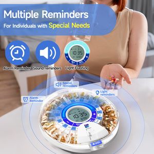 Điện tử Pill tổ chức cho người cao niên, thông minh Pill Dispenser với báo động, liều lượng hẹn giờ cho các loại thuốc, vitamin & quy định - Product Image 2
