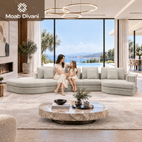 Meubles de salon haut de gamme italiens, canapés sectionnels, tissu en velours personnalisé, canapé de luxe pour villa, appartement, projets hôteliers