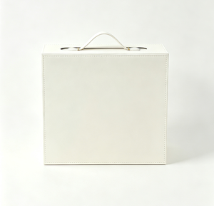 White PU Leather <b>Gift</b> Box with Handle Luxury Packaging for <b>Gift</b> Sets - Product Image 2