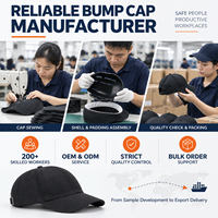 Casquette anti-choc légère pour commande en gros avec logo personnalisé, insert ABS amovible et design ajustable