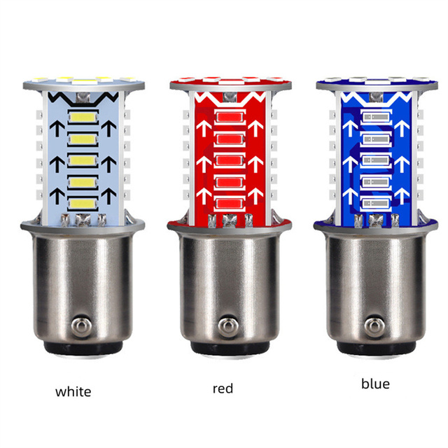 1x S25 Canbus 1157 Flash Flowing Motorcycles LED Light Bulb 3014 30smd LED P21W BAY15D LED LED Car Led Brake Light 12V AC DC