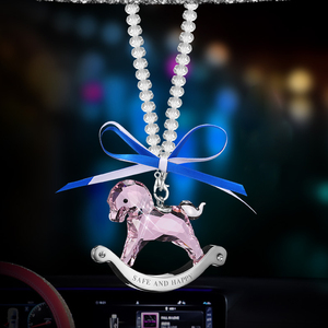 Crystal <b>Car</b> Hanging <b>Ornament</b> Christmas Rocking Horse Crystal <b>Ornament</b> - Product Image 3