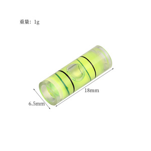 Nivel de burbuja mini de 6.5x18mm de vidrio, medidor de nivel de precisión para herramientas de calibración - Product Image 4