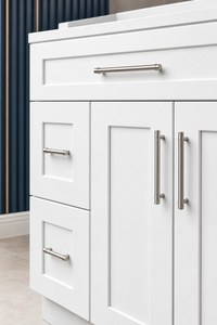 Bulk 36 Inch Shaker Bathroom Vanity Cabinet 2 Door Left or Right Drawer Bank RTA Vietnam Factory - Product Image 2