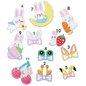 Vêtements de dessin animé brodés auto-adhésifs patchs mignons de navets de <span class=keywords><strong>lapin</strong></span> pour le bricolage sac en épingle à cheveux chaussures chapeaux veste jean vêtement Patch - Product Image 3