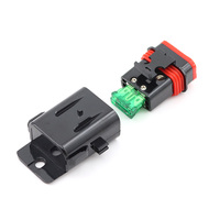 Portafusibles de Coche de 2 Piezas con Base Niquelada de Bajo Voltaje, Bloque Metálico de Aleación de Zinc y Plástico, Fusible ATC de 30A 40A