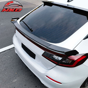 เหมาะสำหรับ Honda Civic รุ่นที่ 11 Hatchback ปี 2022-2026 สปอยเลอร์หลังทรง IKON ลายคาร์บอนไฟเบอร์ - Product Image 2