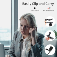Microphone cravate à condensateur omnidirectionnel à 360 degrés KingMa pour smartphone et caméra