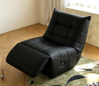 Canapé Caterpillar de luxe VOXHOME, inclinable électrique capitonné, pivotant, avec commande vocale USB, 2 options de cuir, meubles de salon