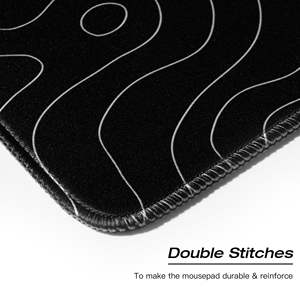XVX Großes Gaming-Mauspad für Schreibtisch Schwarz-Weiß Topografisch XXL 35,4x15,7 Zoll Wasserdicht Rutschfeste Faserbasis Schreibtischunterlage - Product Image 3