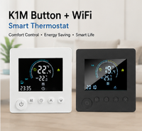 Termostato Programable con WiFi, Controlador Inteligente con Calibración de Temperatura, Bloqueo Infantil y Función Anticongelamiento