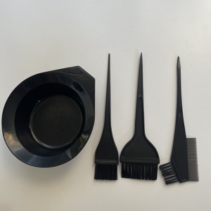 Conjunto de 4 Peças Personalizáveis de Tigela e Pincel para Mistura de Tintura de Cabelo com Cores Personalizadas para Acessórios de Estilização de Cabelo - Product Image 1