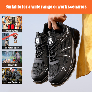 Guyisa prix d'usine <span class=keywords><strong>chaussures</strong></span> <span class=keywords><strong>de</strong></span> <span class=keywords><strong>sécurité</strong></span> à bout en acier pour hommes anti-écrasement et anti-perçage pour bottes <span class=keywords><strong>de</strong></span> travail légères et à la mode - Product Image 4