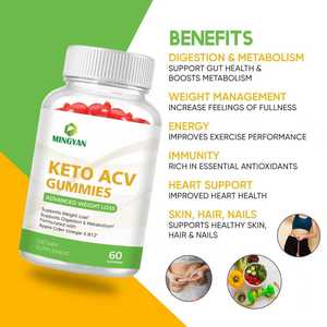 OEM Premium 1000mg Keto ACV Gummies with B12, Beet & Pomegranate - Sugar-<b>Free</b> <b>Weight</b> Management & Metabolism Booster Supplement - Product Image 3