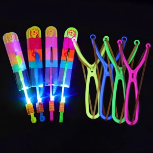 Slingshot lumineux à <span class=keywords><strong>LED</strong></span>, jouet amusant pour enfants, jeu de fête, cadeau avec flèches en caoutchouc éclairantes, lance-flèches, catapulte - Product Image 3