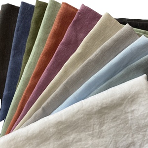 Промытый 100% французский льняной однотонный бесплатный образец образцов ткани